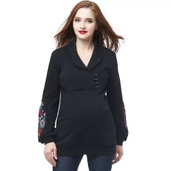 Maternity Pokkori Shawl Collar Sweatshirt