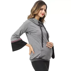 Maternity Pokkori Nursing Embroidery Active Hoodie -Women's Pokkori Clothing 5932364 ALT2
