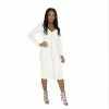Poetic Justice Curvy Women's Ponte V-Neck Back Lace Up Knee Length Dress 2 Poetic Justice Curvy Women's Ponte V-Neck Back Lace Up Knee Length Dress -Women's Pokkori Clothing 6061316 Ivory