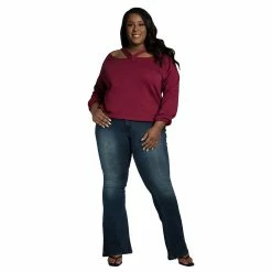 Poetic Justice Women's Plus Size V Self Straps Off Shoulder Long Sleeve Top 11 Poetic Justice Women's Plus Size V Self Straps Off Shoulder Long Sleeve Top -Women's Pokkori Clothing 6061318 ALT3