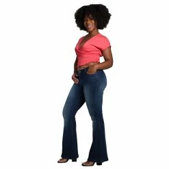 Poetic Justice Women's Mid Rise Flare Jean -Women's Pokkori Clothing 6061327 ALT3