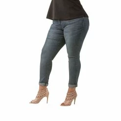 Poetic Justice Plus Size Women's Curvy Fit Denim Five Pockets Skinny Jeans