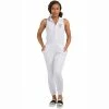 Poetic Justice Curvy Women's Sleeveless Stretch Collared Jumpsuit -Women's Pokkori Clothing 6061377