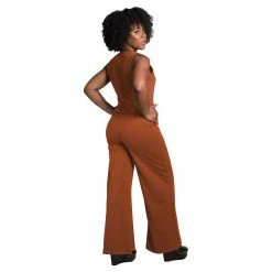 Poetic Justice Women's Sleeveless V-Neck Wide Leg Jumsuit -Women's Pokkori Clothing 6061380 ALT