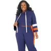 Poetic Justice Plus Size Curvy Women's Flare Sleeve Cropped Hoodie -Women's Pokkori Clothing 6061454