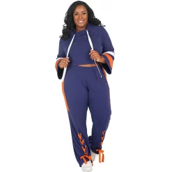 Poetic Justice Plus Size Curvy Women's Flare Sleeve Cropped Hoodie -Women's Pokkori Clothing 6061454 ALT3