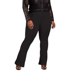 Poetic Justice Women's Plus Size High Rise Fitted Flare Pant