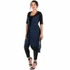 Poetic Justice Curvy Women's Pajama Cupro Tie-Belt Longline Duster Vest -Women's Pokkori Clothing 6069477