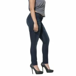Poetic Justice Women's Curvy Fit Vintage Stretch Denim Basic Skinny Ankle Jeans -Women's Pokkori Clothing 6080753 ALT2