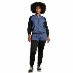 Poetic Justice Women's Zip Up Contrast Blocked Sweatshirt Jacket -Women's Pokkori Clothing 6136927 ALT3