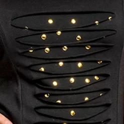 Poetic Justice Curvy Women's Ponte Front Slashes & Studs Hourglass Dress -Women's Pokkori Clothing 6136966 ALT2