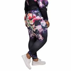 Poetic Justice Plus Size Curvy Women's Active Floral Print Poly Tricot Leggings -Women's Pokkori Clothing 6136967 ALT2