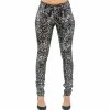 Poetic Justice Women's Curvy Fit Stretch Twill Floral Printed Metallic Jeans -Women's Pokkori Clothing 6137832