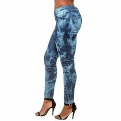 Poetic Justice Women Curvy Fit Stretch Denim Rustic Destroyed Skinny Ankle Jeans -Women's Pokkori Clothing 6137845 ALT2