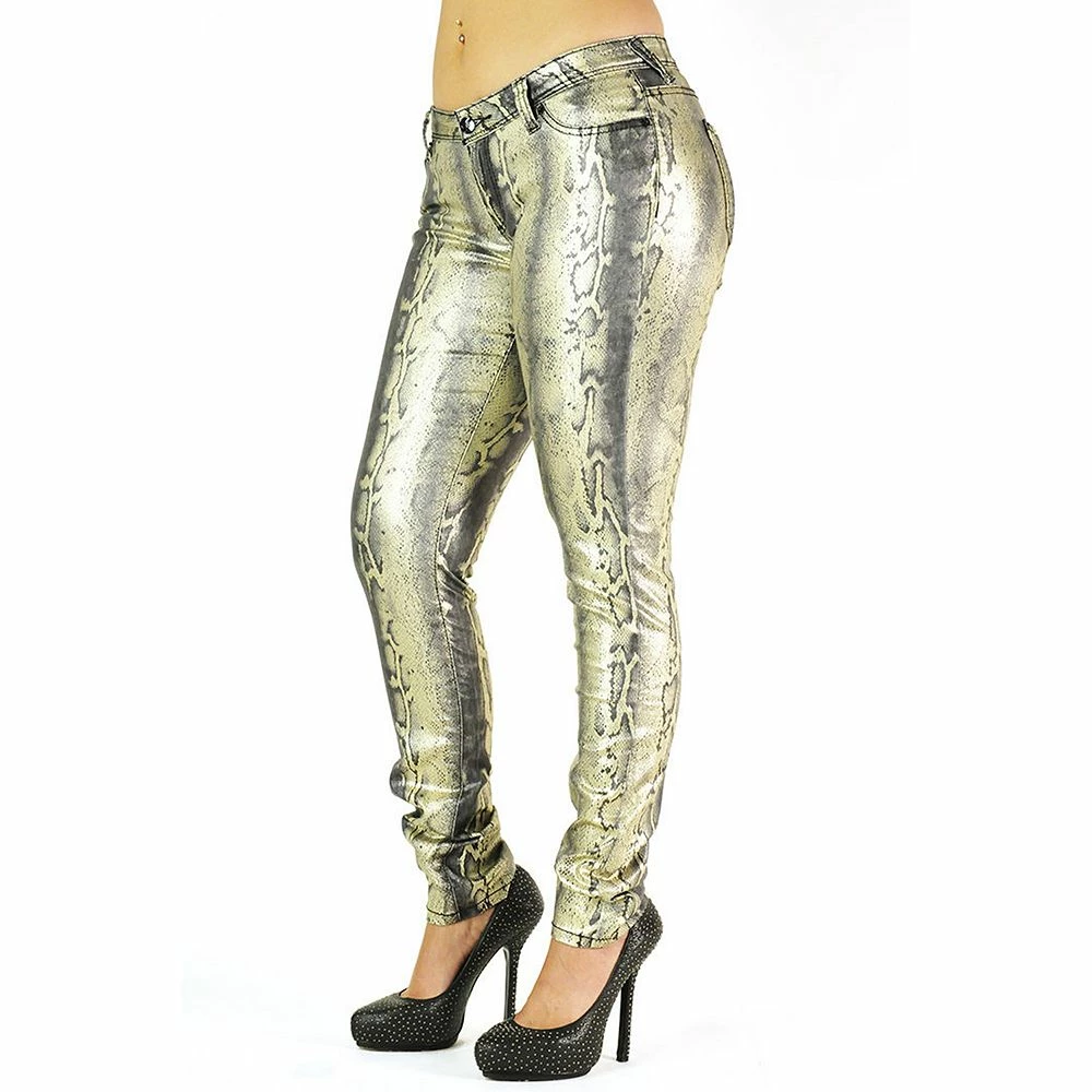 Poetic Justice Curvy Women Snakeskin Coated Denim Animal Print Skinny Jeans 5 Poetic Justice Curvy Women Snakeskin Coated Denim Animal Print Skinny Jeans - Image 3