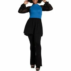 Poetic Justice Women's Mock Neck Lantern Sleeve Two Tone Peplum Tunic Top 9 Poetic Justice Women's Mock Neck Lantern Sleeve Two Tone Peplum Tunic Top -Women's Pokkori Clothing 6141766 ALT3